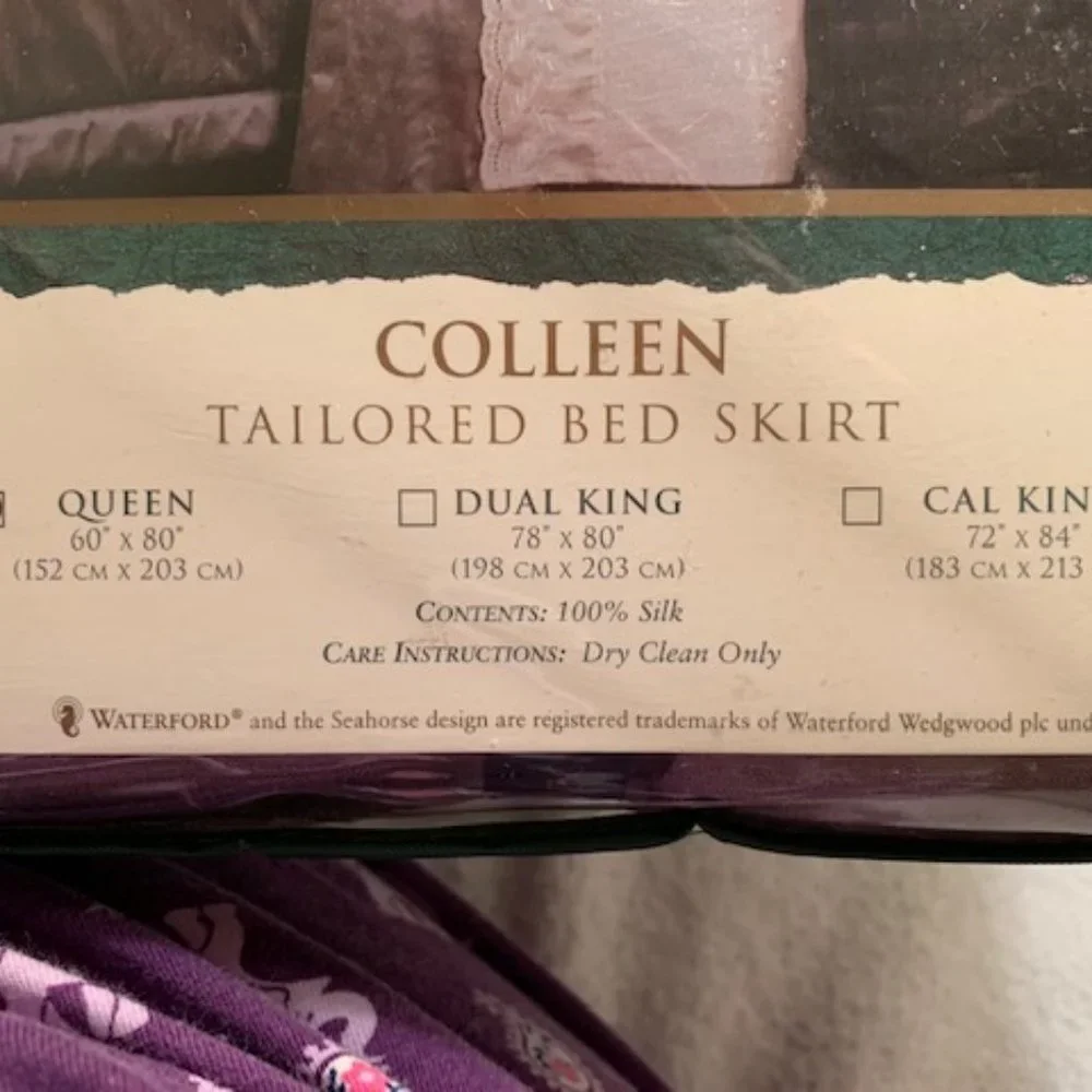 2 X HOST PICK!!! Waterford Tailored Silk Bed Skirt NWOT